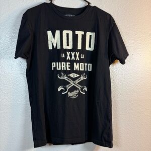 Moto Black Graphic T-Shirt
